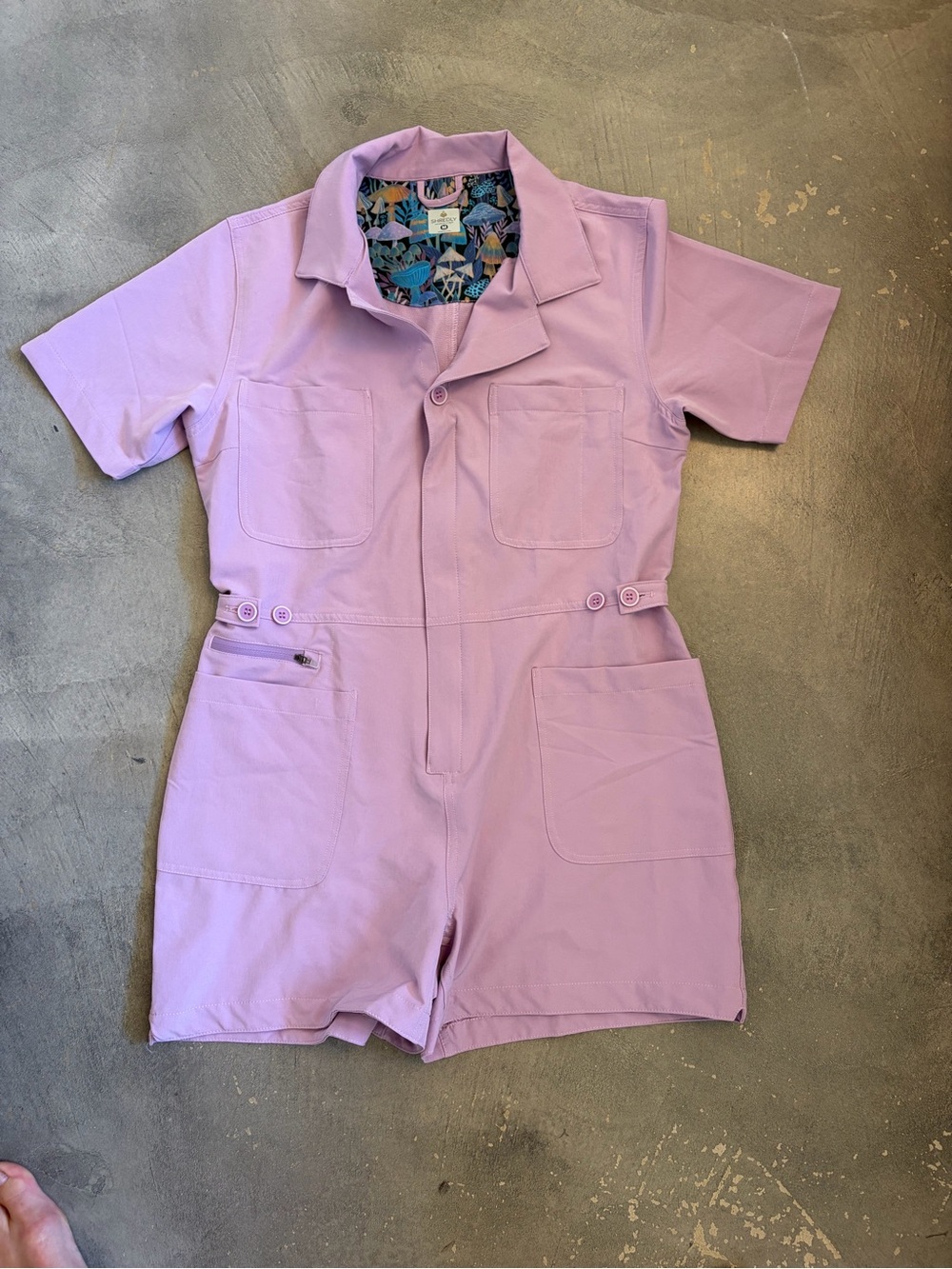 Shredly Lilac Short-Sleeve Active Romper